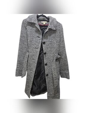 American Rag Cie Tweed Coat Black & White Houndstooth, Size Small